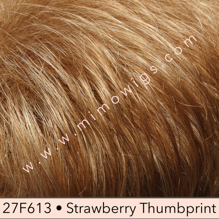 27F613 • STRAWBERRY THUMBPRINT | Med Red-Gold Blonde & Pale Natural Gold Blonde Blend with Med Red-Gold Blonde Nape