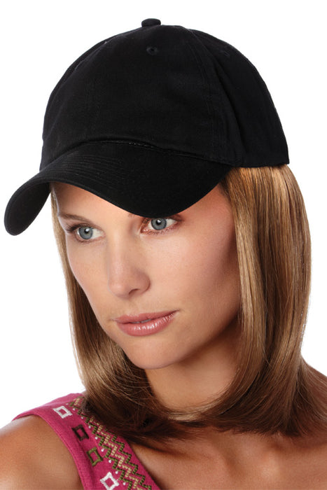 Black Hat with Classic Hair by Henry Margu | shop name | Medical Hair Loss & Wig Experts.