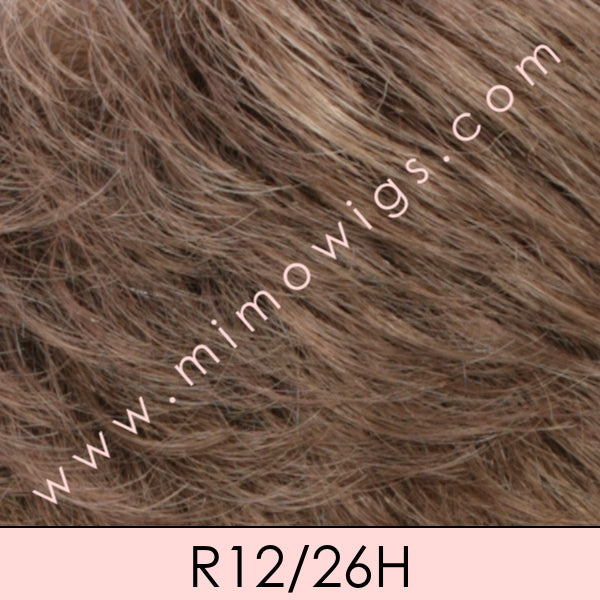 RH12 /26RT4 ••• Light Brown with Chunky Golden Blonde Highlights & Dark Brown Roots